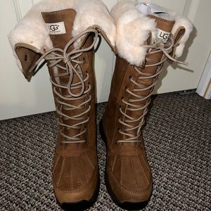 UGG ADIRONDACK III TALL CHESTNUT WATERPROOF WOMEN`S BOOTS SIZE 10